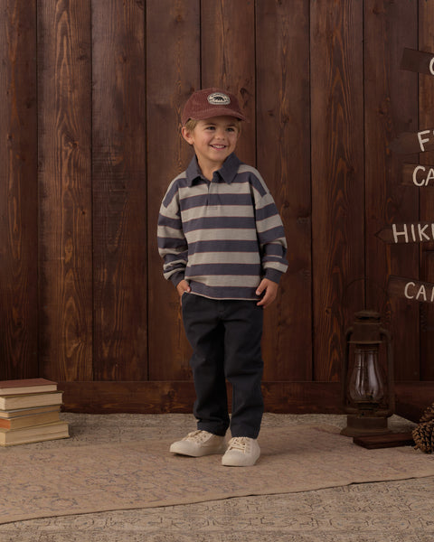 rugby polo sage stripe