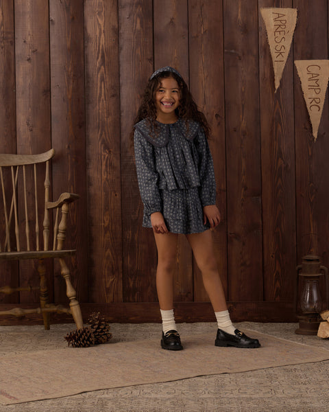 tiered mini skirt heart ditsy
