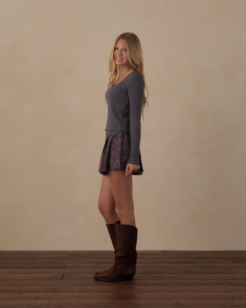 teen pleated plaid skirt