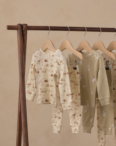organic pajama set ski town