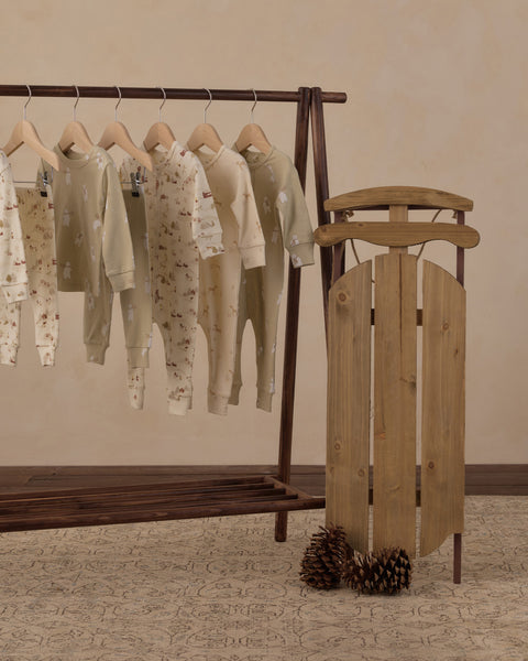 organic pajama set ski town
