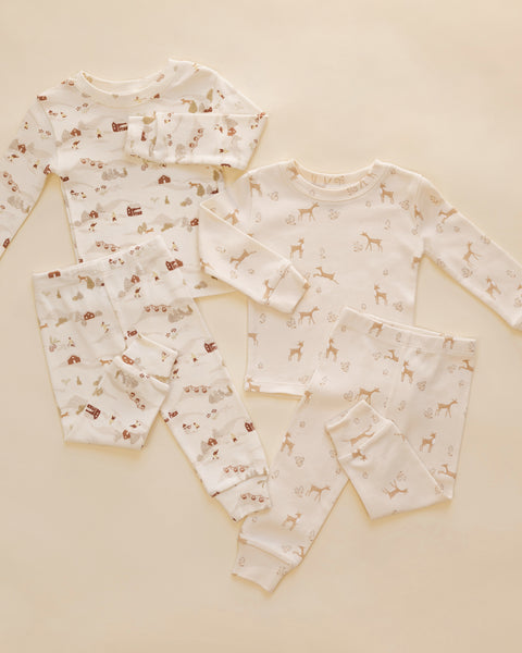 organic pajama set ski town