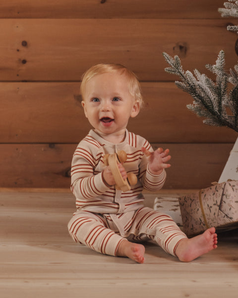 organic long john pj holiday stripe