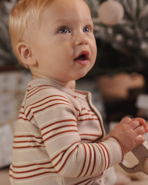 organic long john pj holiday stripe