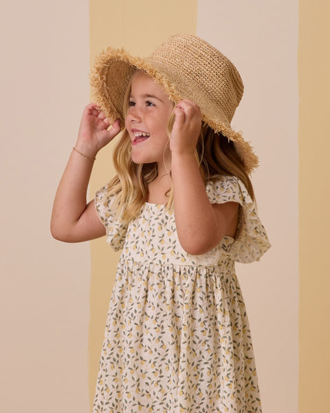 kids straw bucket hat