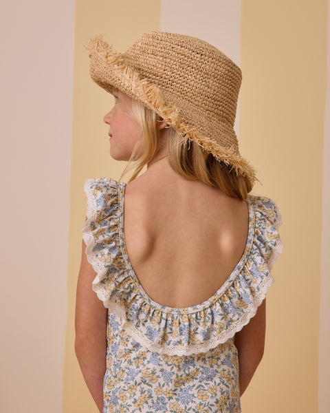 kids straw bucket hat