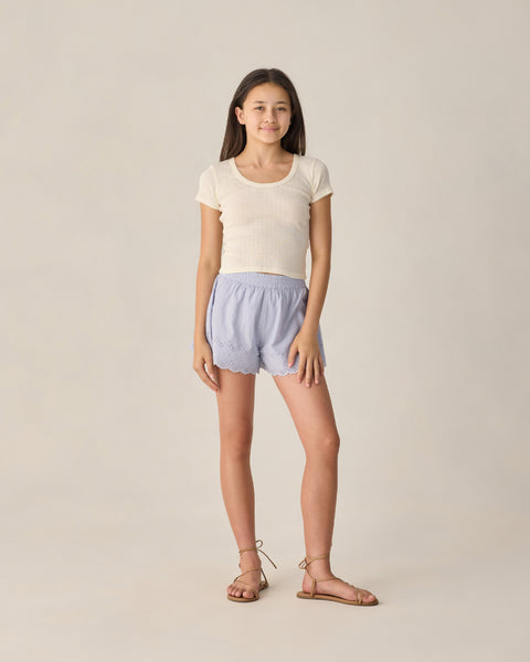 teen pointelle tee