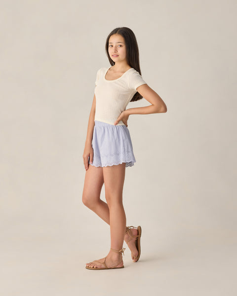 teen pointelle tee