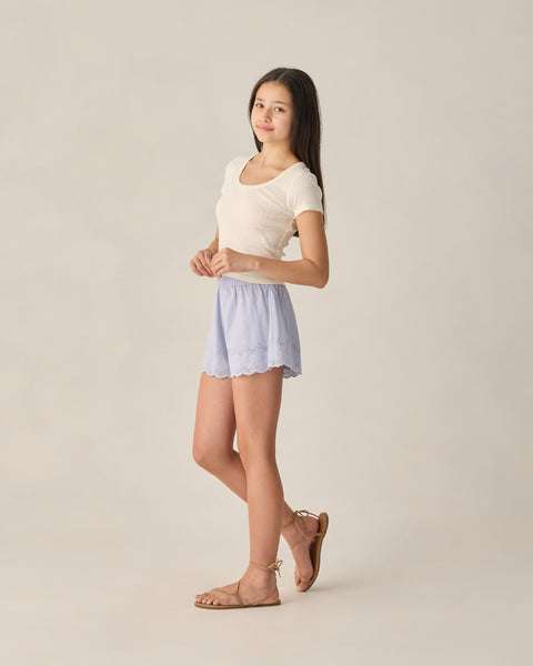 teen pointelle tee