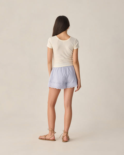 teen pointelle tee