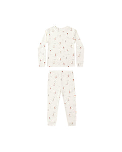 skiers organic pajama set