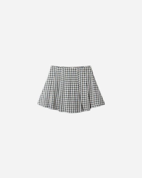 pleated mini skirt