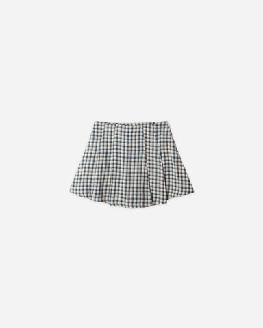 pleated mini skirt