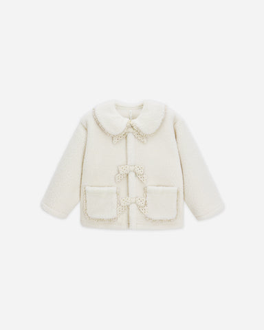 shearling collared coat