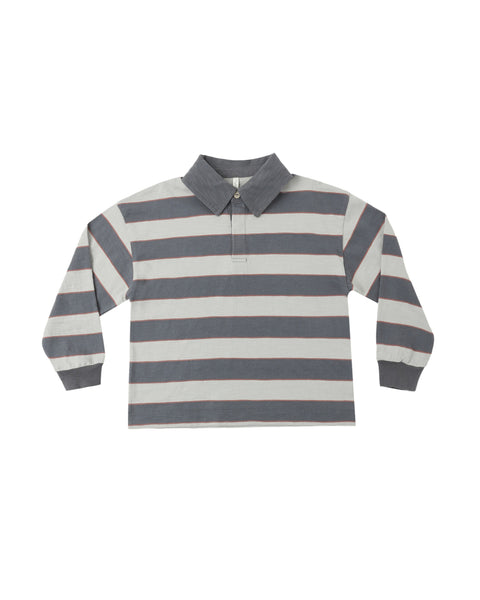 rugby polo sage stripe