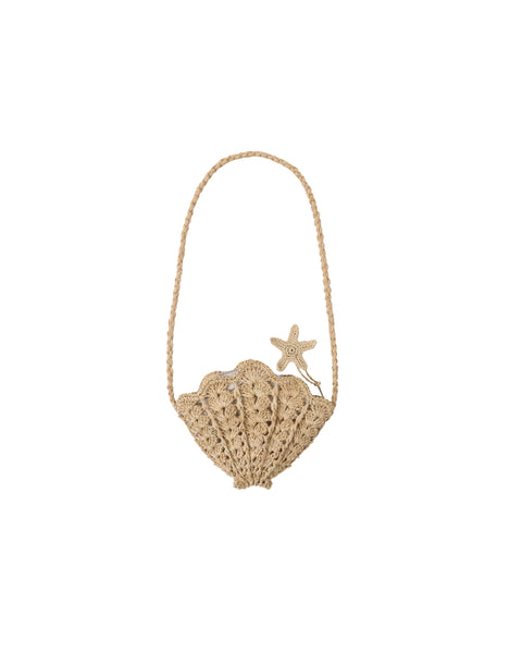 shell straw purse