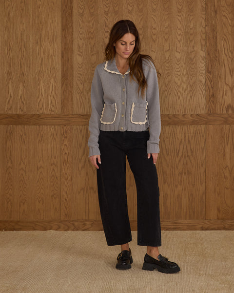 women's collared cardigan