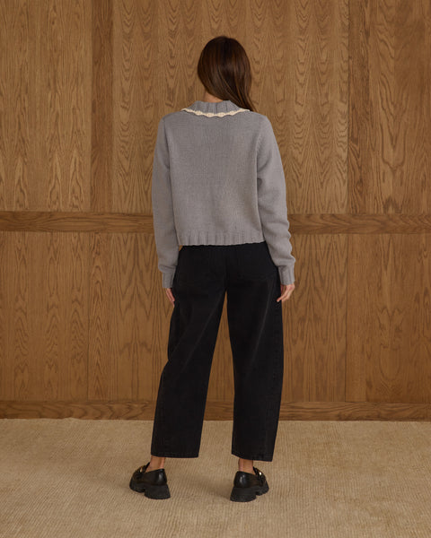 women's collared cardigan