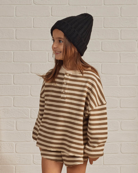 moss stripe waffle set