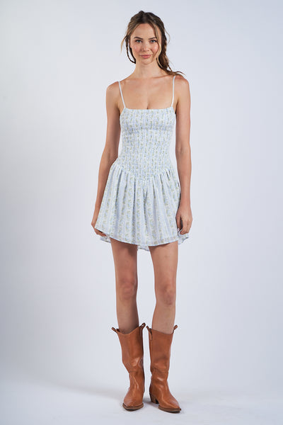 drop waist mini dress