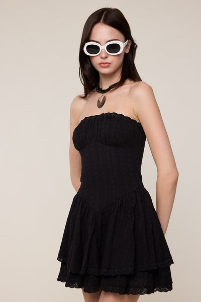 tiered tube dress