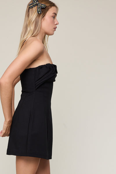 strapless bow front dress