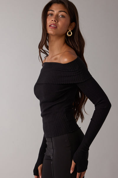 overfold off the shoulder top