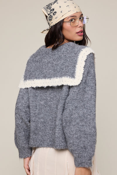 triple tie knit sweater