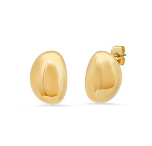 gold bean earring