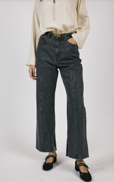 transformative front seam denim