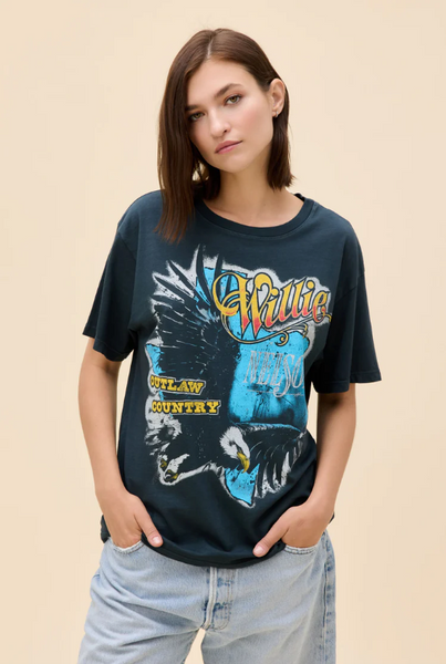 willie nelson outlaw tee