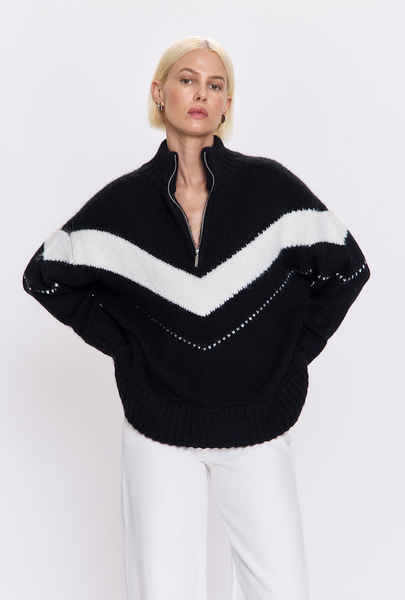 arden chevron colorblock sweater