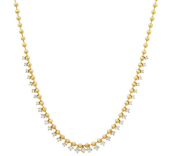 gold ball necklace