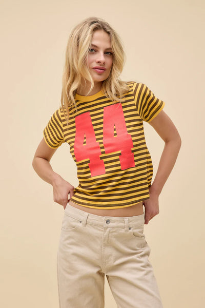 44 striped vintage tee