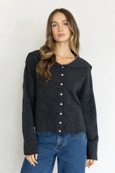sailor collar piper cardigan