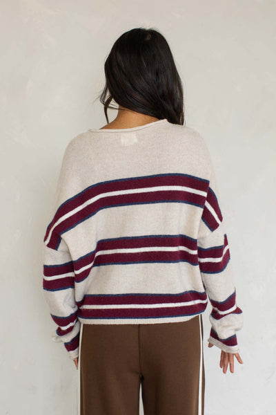 varsity stripe cardigan