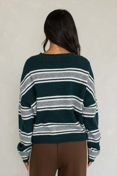 varsity stripe cardigan