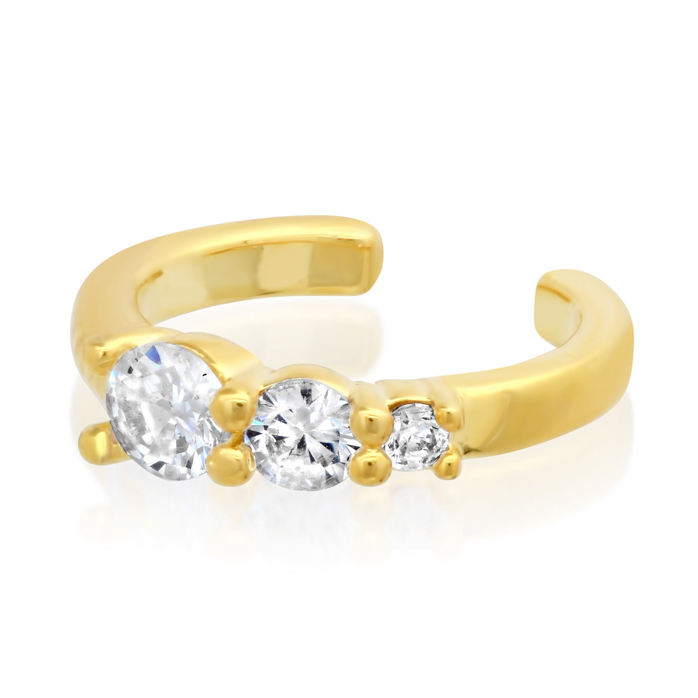 triple stone ear cuff