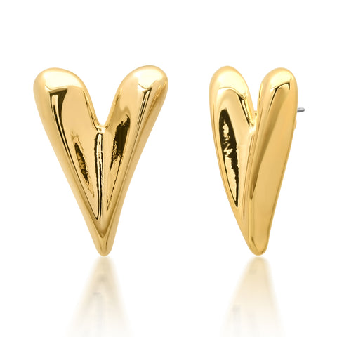 abstract heart earrings