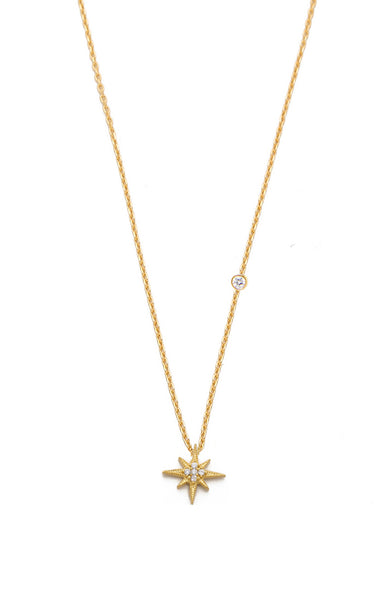 starburst necklace with one cz