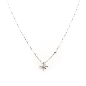 starburst necklace with one cz