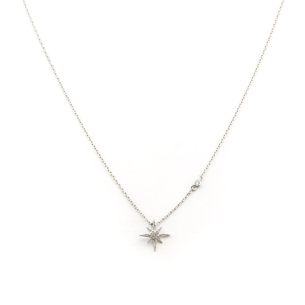 starburst necklace with one cz