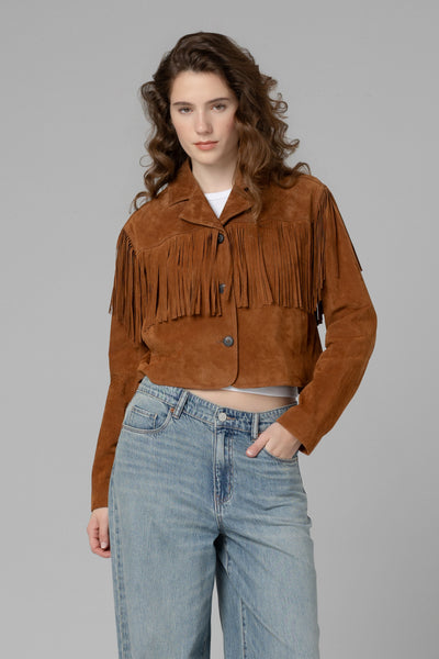 smoked paprika fringe jacket