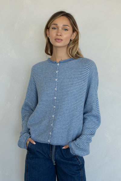 pinstriped piper cardigan