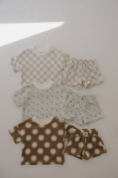 floral shorts set