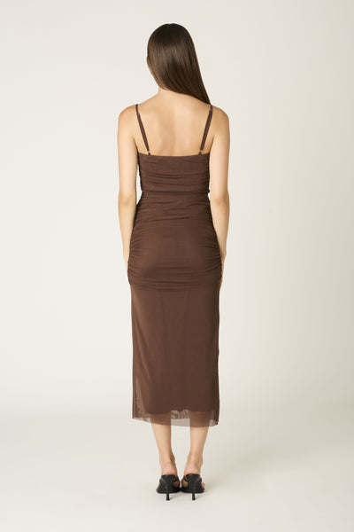 mesh midi dress