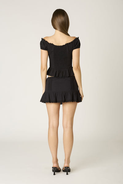 ruched off the shoulder top