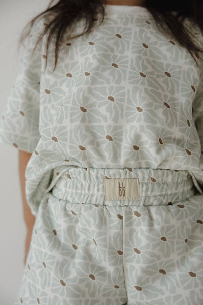 floral shorts set