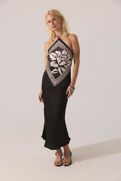 citrine midi dress