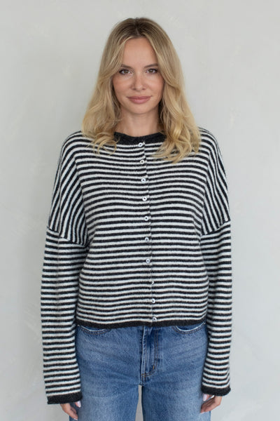 mini stripe piper cardigan